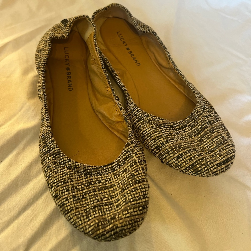 Lucky Brand Emmie tweed ballet flats